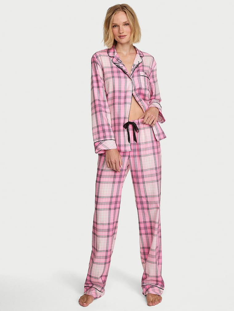 Victoria's Secret Flanelowa piżama z długimi spodniami