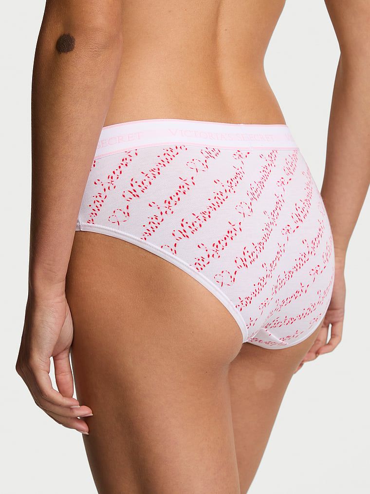 Majtki bawełniane z logo w talii Hiphugger. Produkt jest wzorzysty i pochodzi z kolekcji Cotton. 