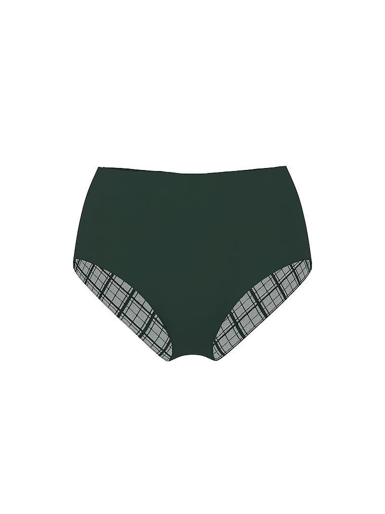 Majtki z siateczką w kratkę z tyłu No-Show Plaid Mesh Brief. Produkt ma kolor zielony i pochodzi z kolekcji No-Show. 