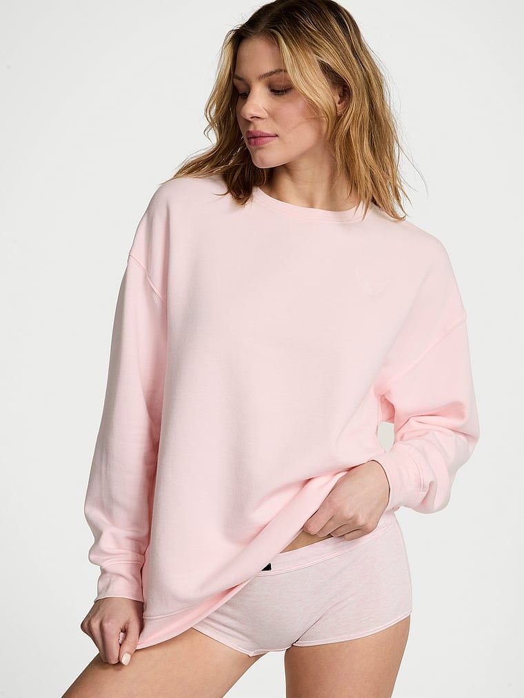 Bluza z modalu Brushed Crewneck. Produkt ma kolor różowy i pochodzi z kolekcji Victoria's Secret. 