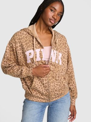 PINK Bluza z kapturem Campus Fleece zapinana na całej długości