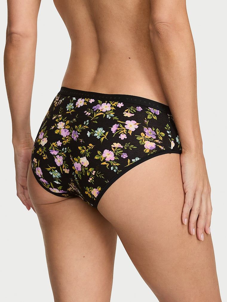 Majtki bawełniane Hiphugger. Produkt ma kolor kwiatowy i pochodzi z kolekcji Victoria's Secret. 