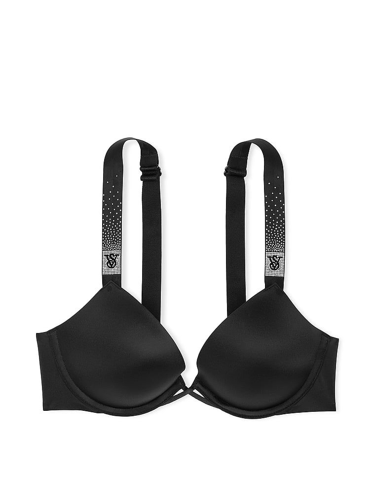 Very Sexy Biustonosz push-up z błyszczącymi paseczkami Scattered Shine Strap