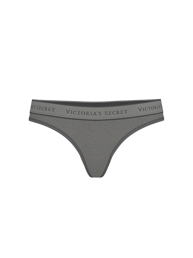 Stringi z modalu Ultra-Fine Logo. Produkt ma kolor szary i pochodzi z kolekcji Cotton. 