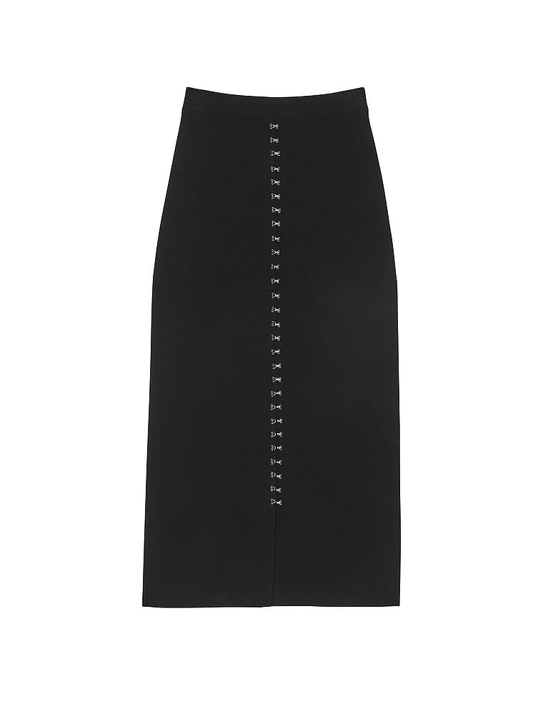 Spódnica maxi zapinana na haftki Atelier X Altuzarra. Produkt ma kolor czarny i pochodzi z kolekcji Atelier Victoria's Secret x Altuzarra. 