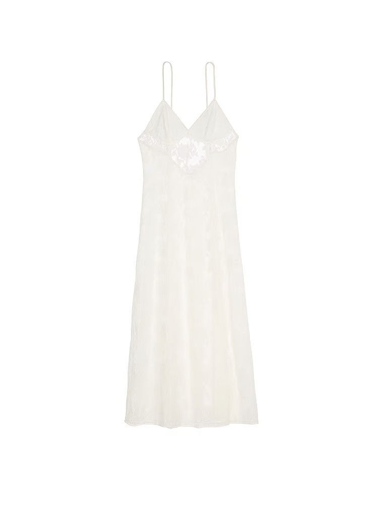 Victoria's Secret Koszula nocna koronkowa maxi Rose Lace Slip