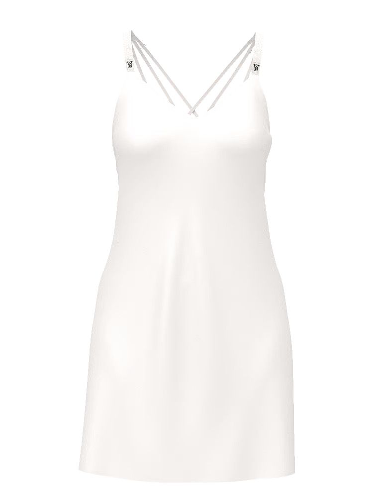 Victoria's Secret Satynowa koszulka nocna z błyszczącymi ramiączkami Shine Strap Satin Slip