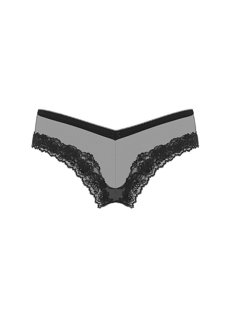 Majtki z siateczki z koronką Cheeky. Produkt ma kolor czarny i pochodzi z kolekcji Very Sexy. 