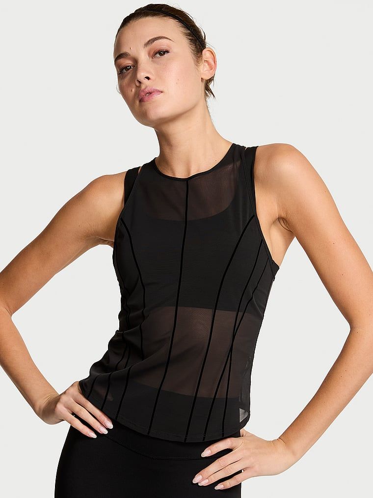 VSX Top sportowy z siateczki VSX Flocked Mesh