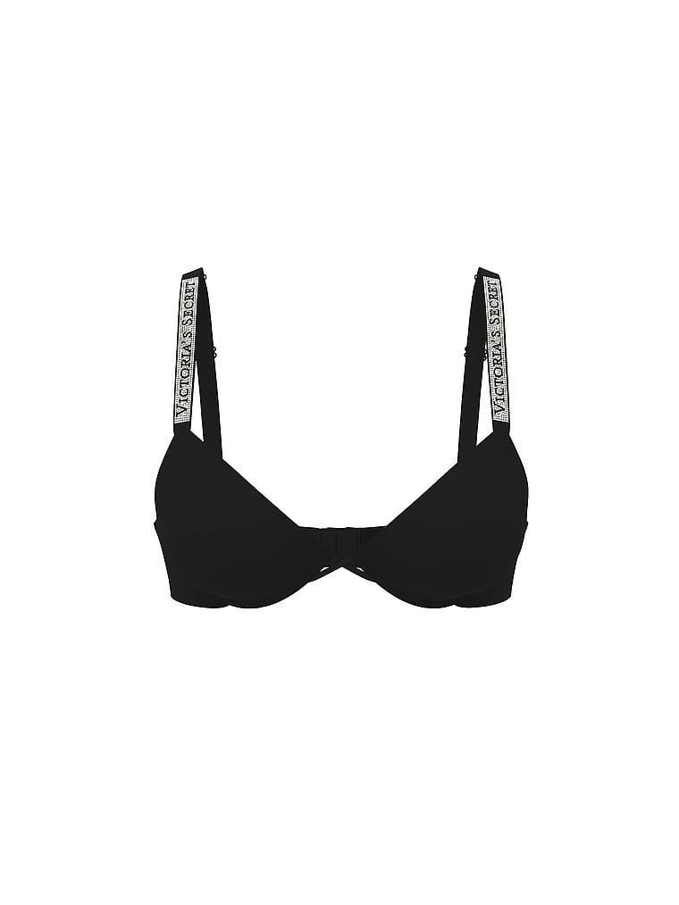 Biustonosz lekko usztywniany z błyszczącymi ramiączkami Shine Strap Demi. Produkt ma kolor czarny i pochodzi z kolekcji Very Sexy. 