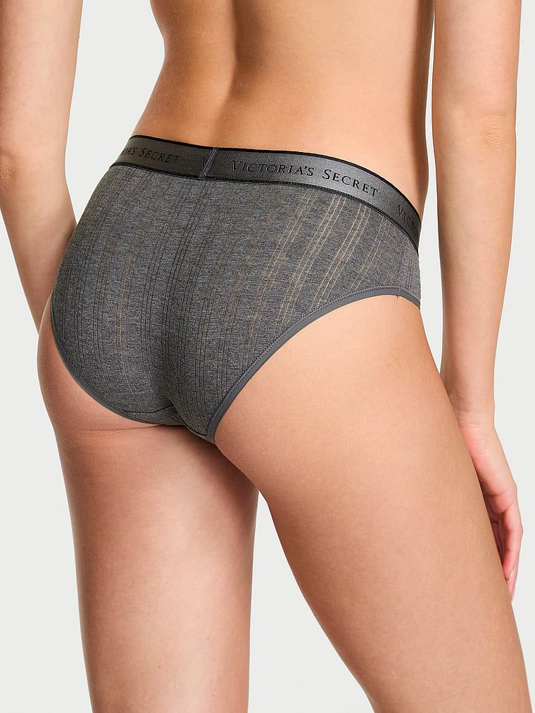 Majtki z modalu Ultra-Fine Logo Hiphugger. Produkt ma kolor szary i pochodzi z kolekcji Cotton. 