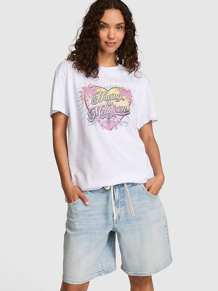 PINK Koszulka Campus Cotton z krótkim rękawem