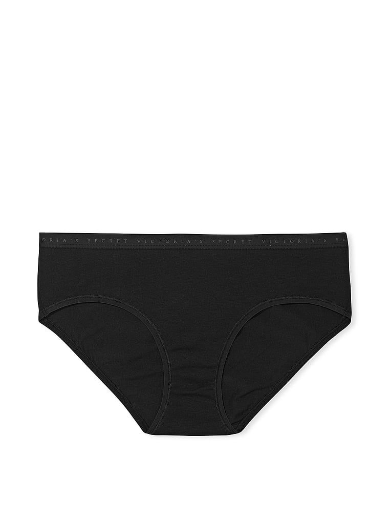 Majtki bawełniane Stretch Cotton Hiphugger. Produkt ma kolor czarny i pochodzi z kolekcji Victoria's Secret. 