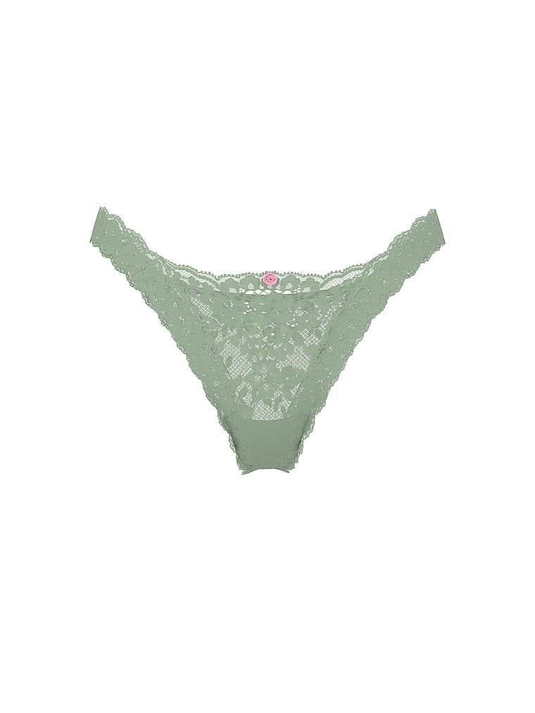 Majtki brazyliany koronkowe Brazilian. Produkt ma kolor zielony i pochodzi z kolekcji Dream Angels. 