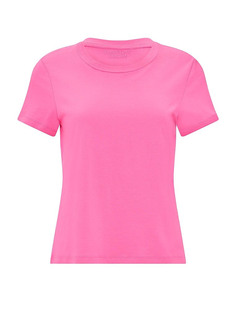 T-shirt bawełniany do spania Mix & Match. Produkt ma kolor różowy i pochodzi z kolekcji Victoria's Secret. 