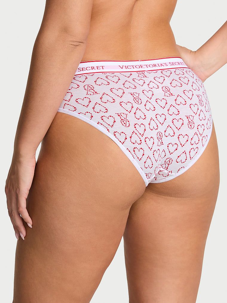 Majtki bawełniane z logo w talii Hiphugger. Produkt jest wzorzysty i pochodzi z kolekcji Cotton. 