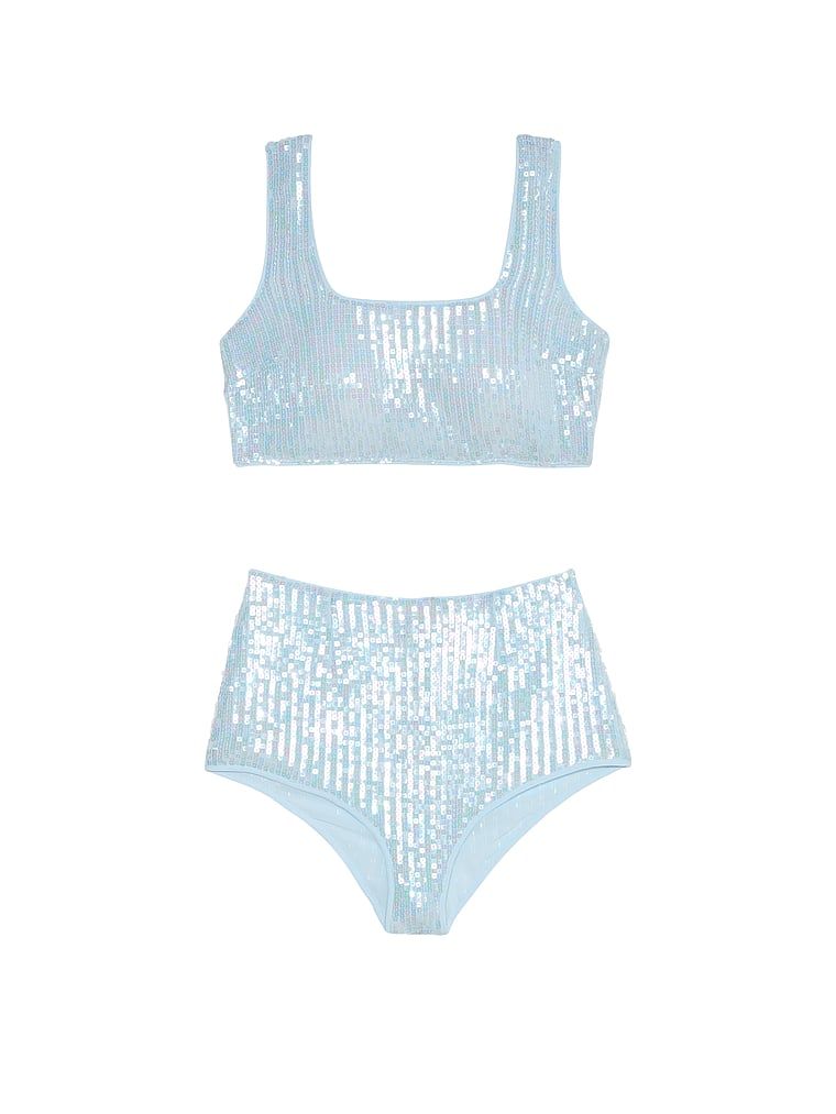 トップス SECRET Victoria's Secret Zestaw cekinowy - top i szorty Light Blue