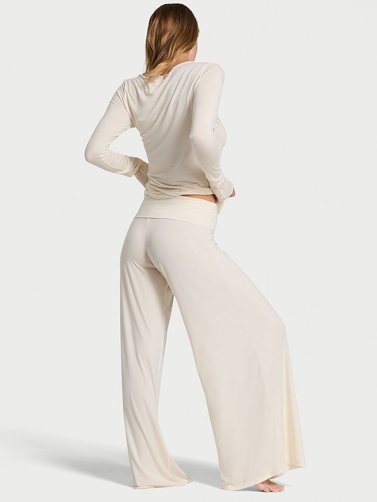 Victoria's Secret Spodnie z modalu i kaszmiru do spania Luxe Cashmere