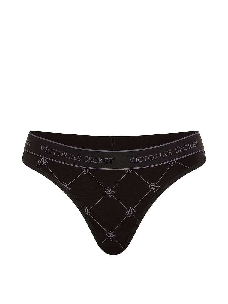 Cotton Stringi bawełniane z logo w talii