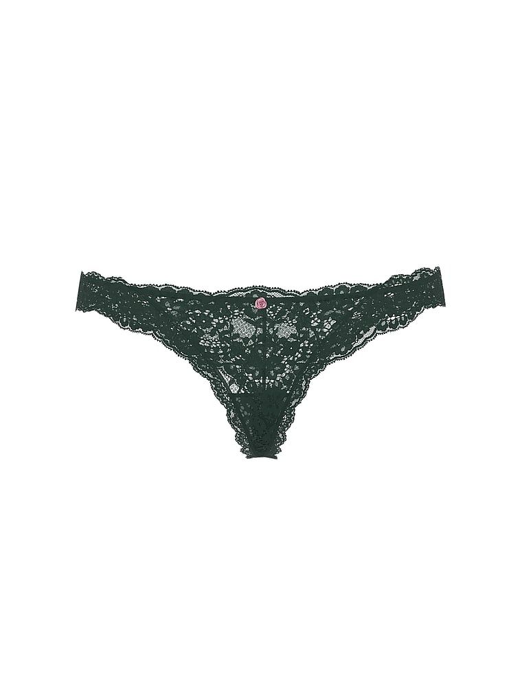 Stringi koronkowe Lace. Produkt ma kolor zielony i pochodzi z kolekcji Dream Angels. 