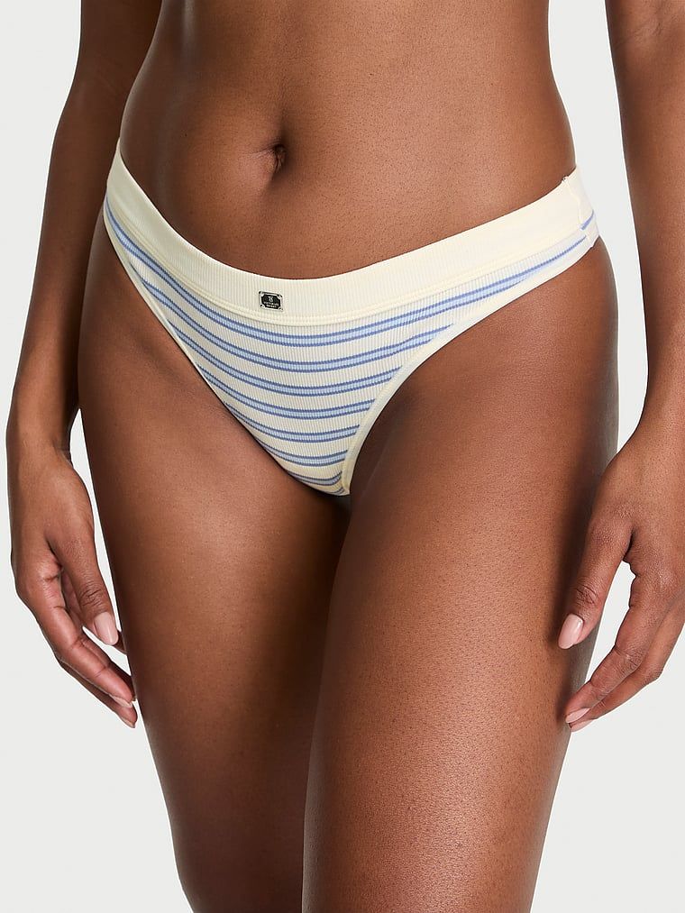 Stringi bawełniane prążkowane z logo Hardware. Produkt ma wzór w paski i pochodzi z kolekcji Cotton. 