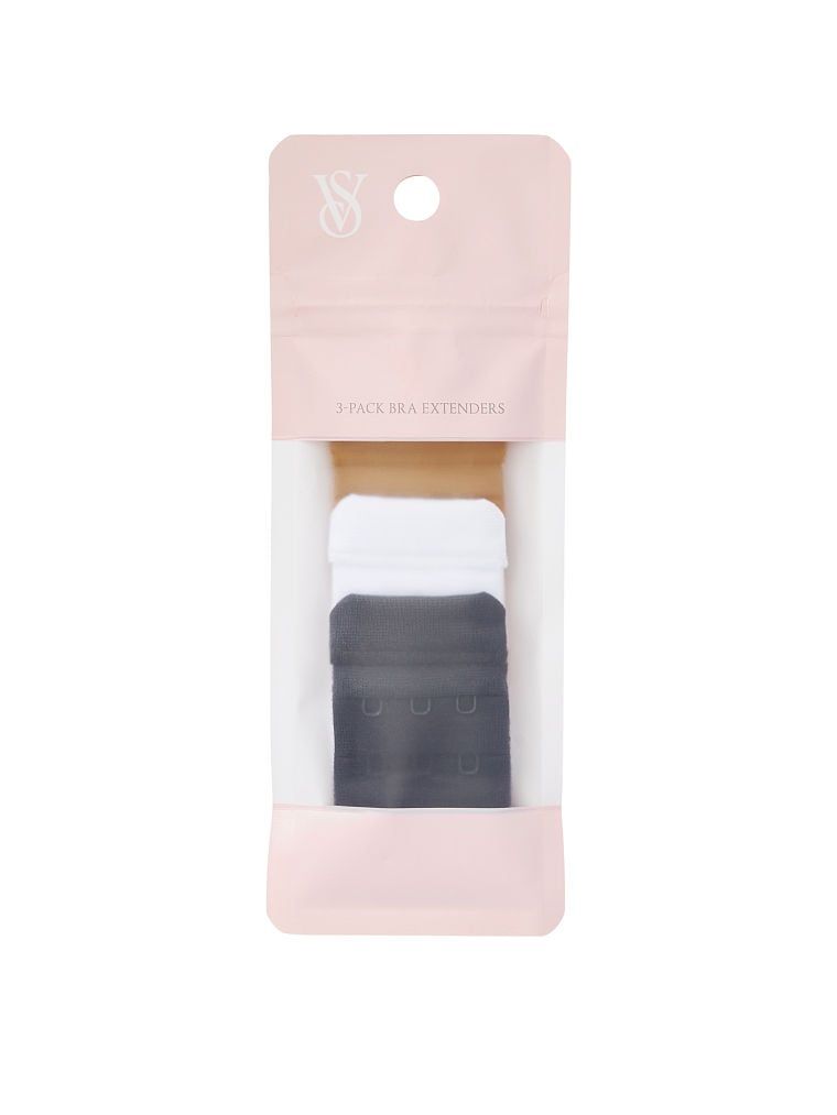Przedłużki do biustonosza na 3 haftki 3szt.. Produkt ma kolor wielobarwny i pochodzi z kolekcji Victoria's Secret Bare. 