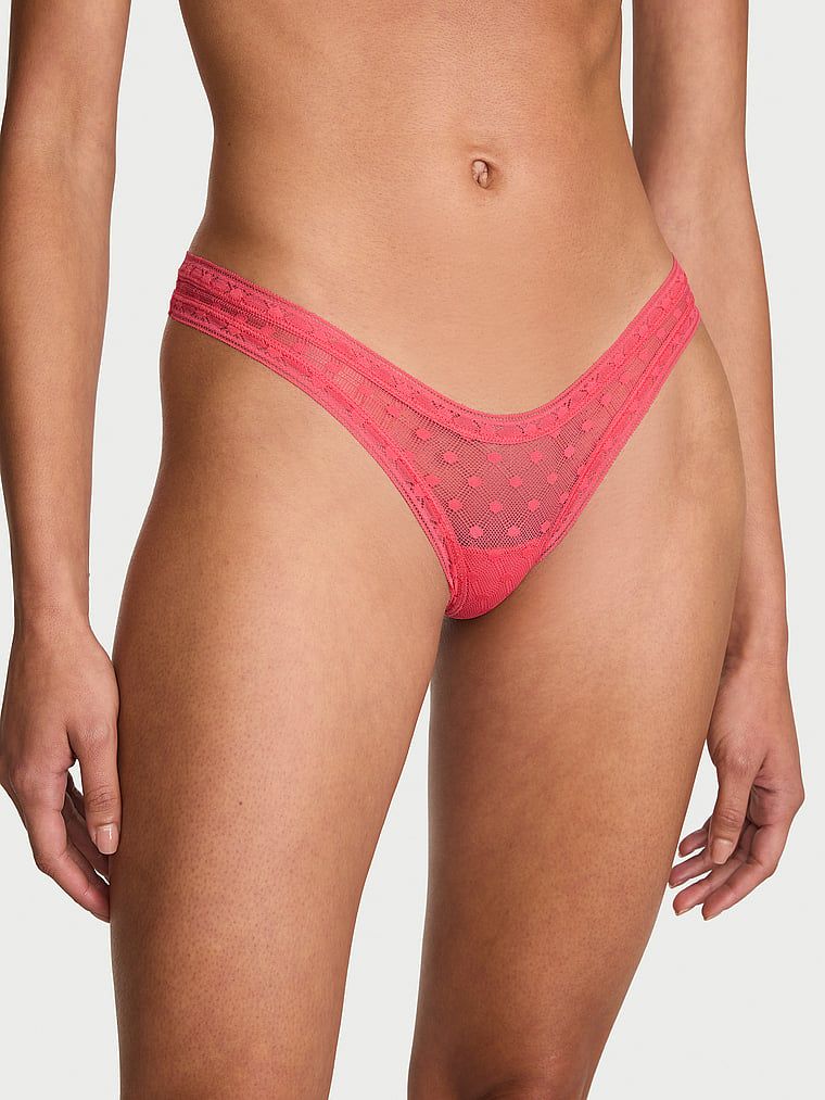 Lacie Stringi z koronki Dot Geo Ultra-Mini Scoop