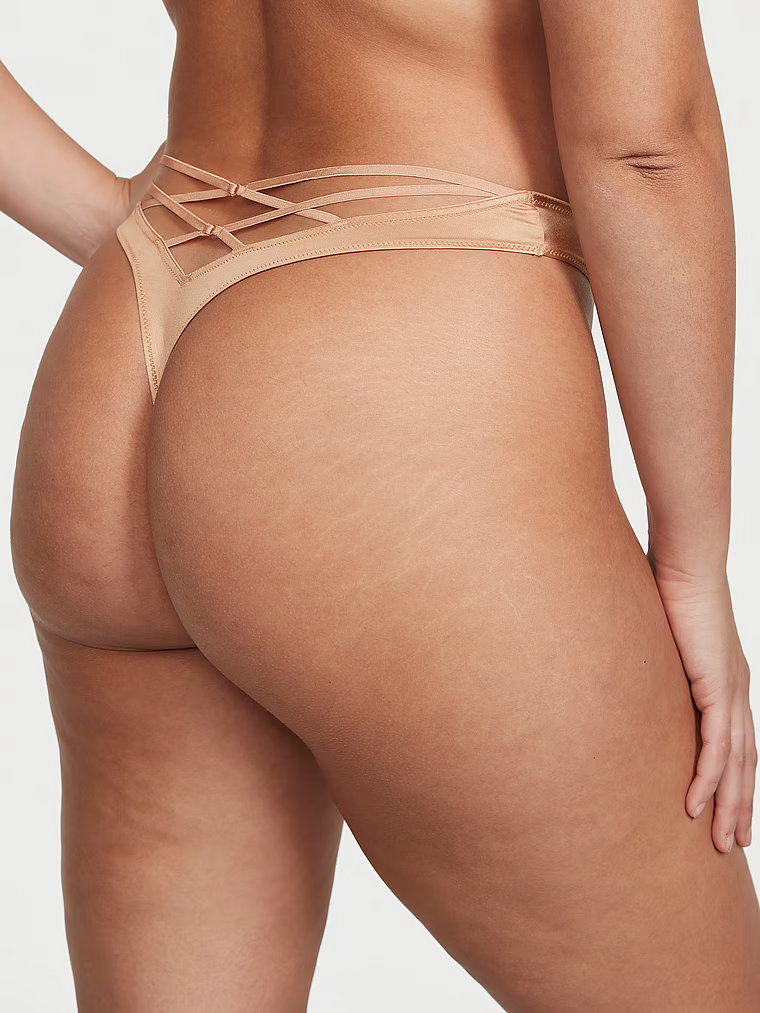 Very Sexy Stringi z paseczkami z tyłu i wysoko wyciętymi nogawkami Strappy-Back High-Leg