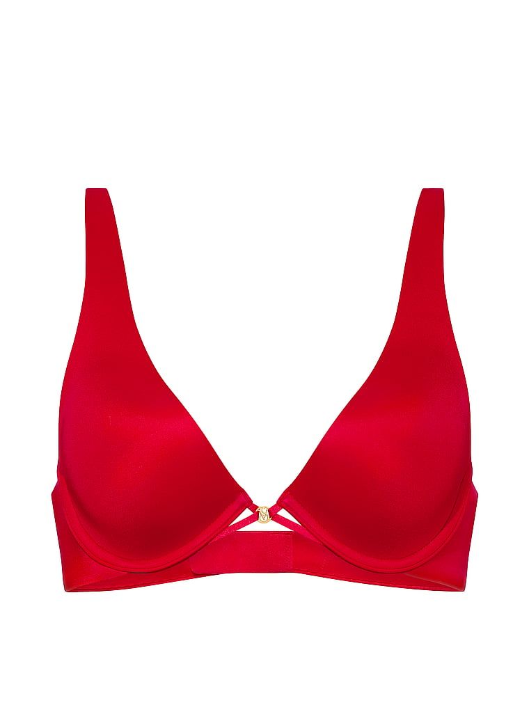 Biustonosz lekko usztywniany Smooth Plunge. Produkt ma kolor czerwony i pochodzi z kolekcji Very Sexy. 