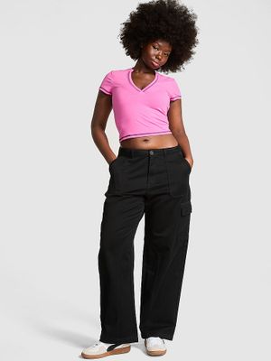 PINK Spodnie Cargo Utility