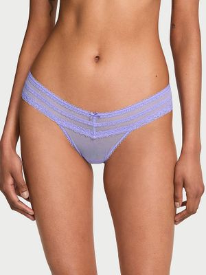 Dream Angels Majtki brazyliany z siateczki Lace-Trim