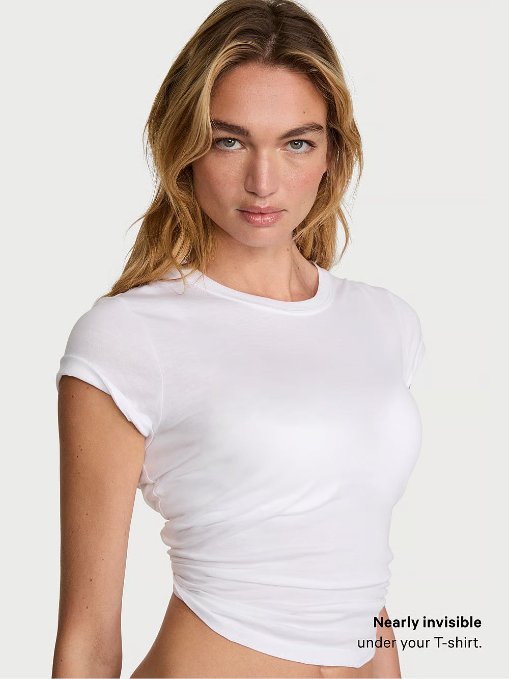 Biustonosz push-up bawełniany Perfect Shape Exploded Logo. Produkt ma kolor biały i pochodzi z kolekcji T-shirt. 