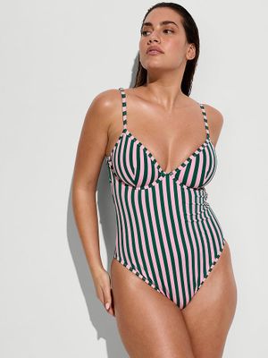 Victoria's Secret Swim Strój kąpielowy jednoczęściowy Essential Heritage Stripe Balconette