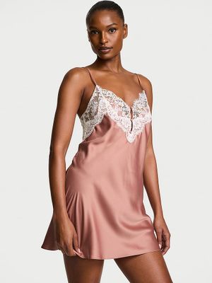Dream Angels Koszulka nocna satynowa Lace-Trim