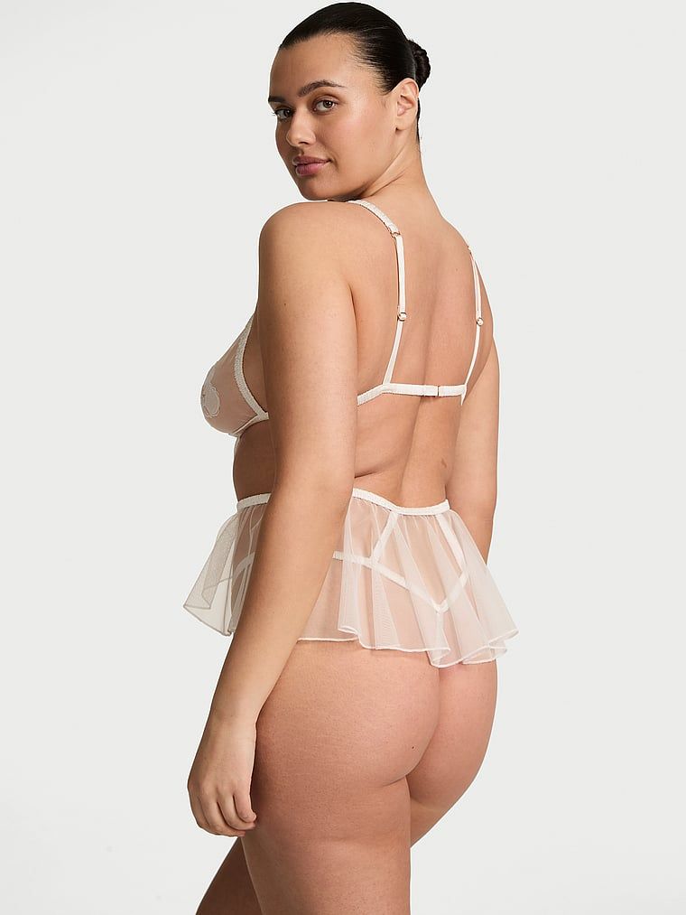 Very Sexy Body z falbanką dla panny młodej Peony Bridal