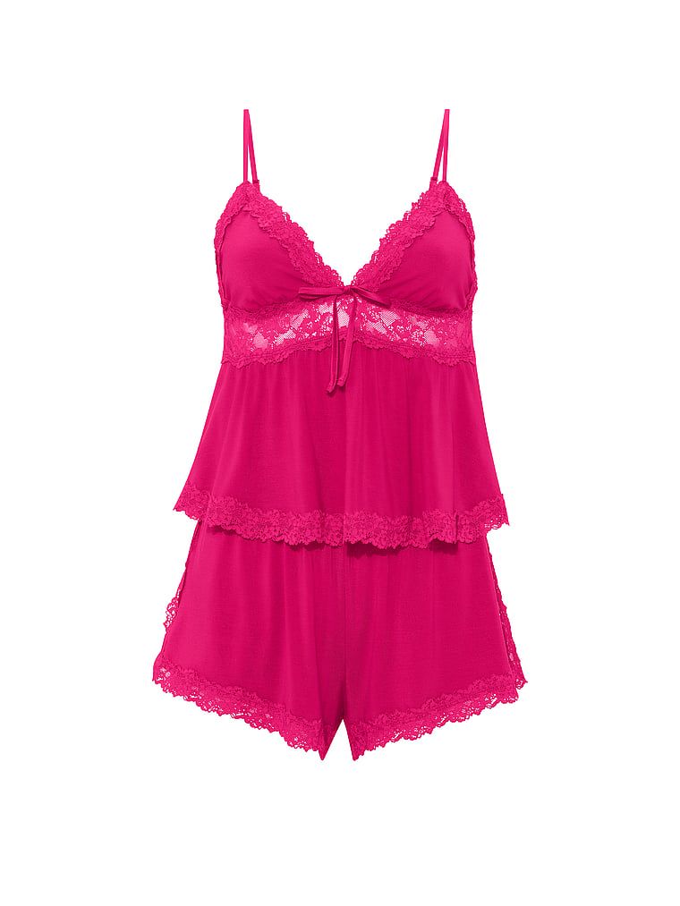 Victoria's Secret Zestaw do spania z modalu - top na ramiączkach i szorty SoSoft