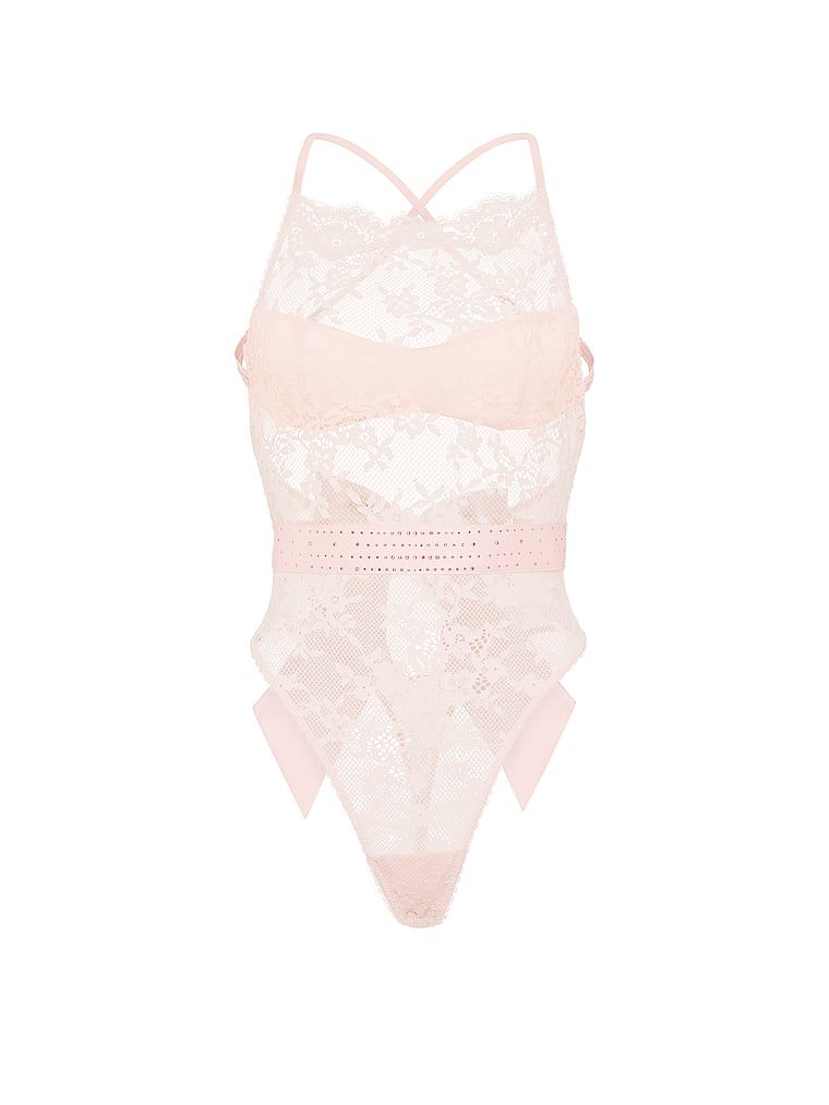 Body koronkowe Twinkle Lace. Produkt ma kolor różowy i pochodzi z kolekcji Dream Angels. 