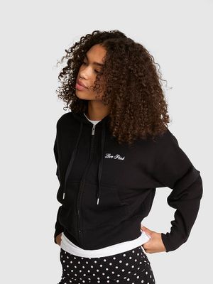 Krótka bluza z kapturem zapinana na zamek Campus Fleece