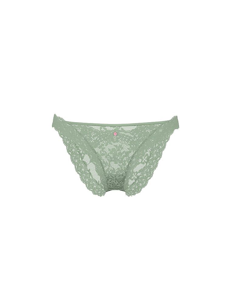 Majtki koronkowe Lace Bikini. Produkt ma kolor zielony i pochodzi z kolekcji Dream Angels. 