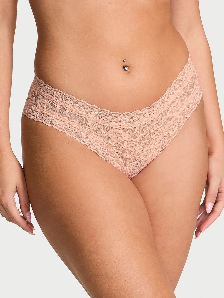 Majtki koronkowe z paseczkami z tyłu Blossom Cheeky. Produkt ma kolor pomarańczowy i pochodzi z kolekcji Lacie. 