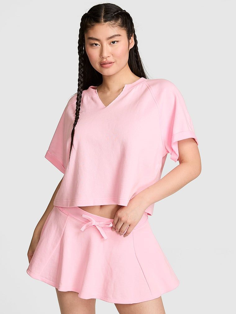 Bluza z krótkim rękawem i okrągłym dekoltem Campus Terry
