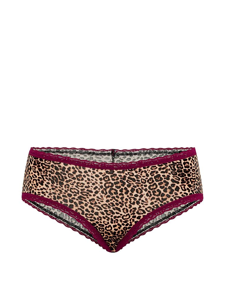 Majtki bawełniane z koronką na krawędziach Lace-Waist Cheeky. Produkt ma kolor wzorzysty i pochodzi z kolekcji Lace Trim. 