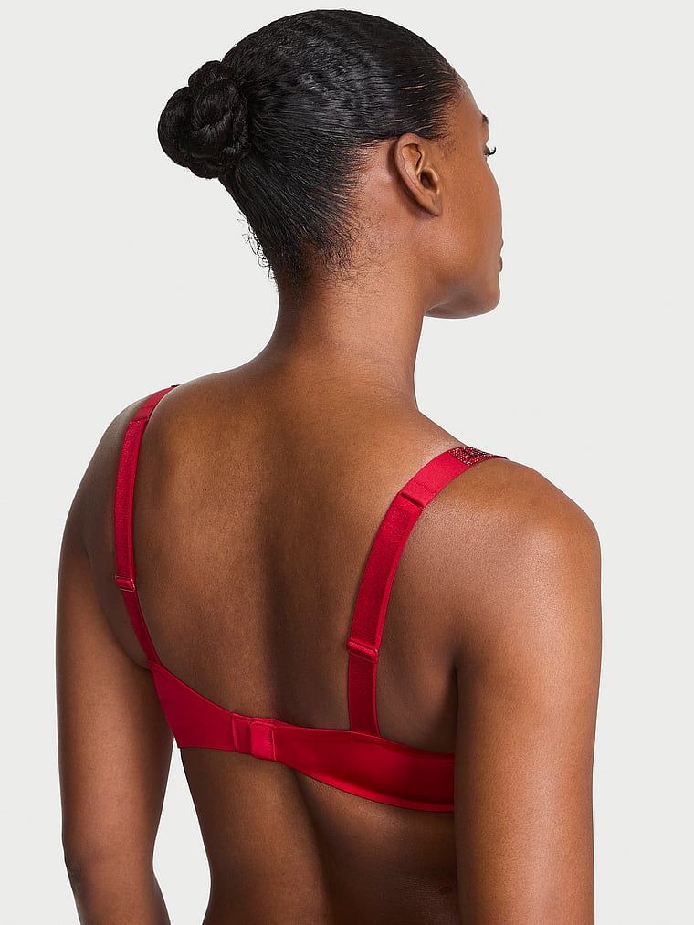 Biustonosz push-up Shine Strap. Produkt ma kolor czerwony i pochodzi z kolekcji Very Sexy. 