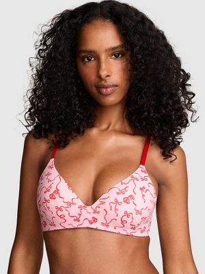 PINK Wygodny biustonosz push-up bez fiszbin Marshmallow