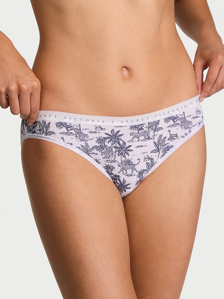 Majtki bawełniane Bikini. Produkt ma kolor wzorzysty i pochodzi z kolekcji Victoria's Secret. 