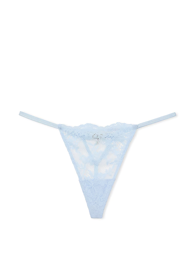 Stringi koronkowe Twinkle Bow. Produkt ma kolor niebieski i pochodzi z kolekcji Dream Angels. 