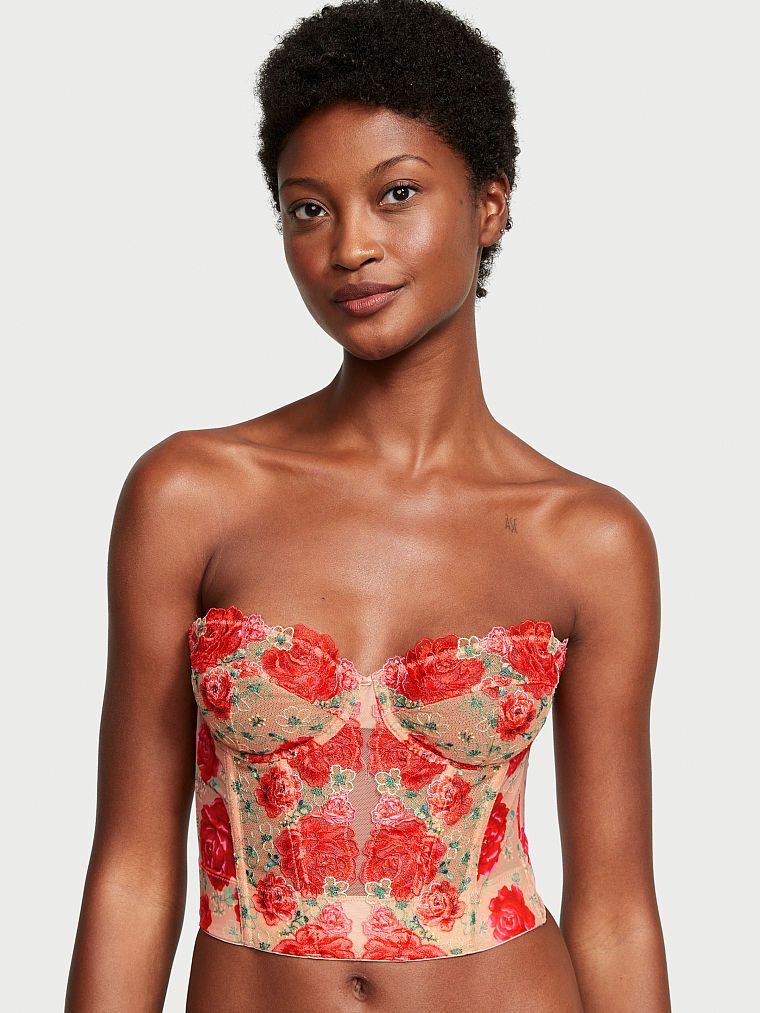 Dream Angels Top gorsetowy Strapless Floral Embroidery