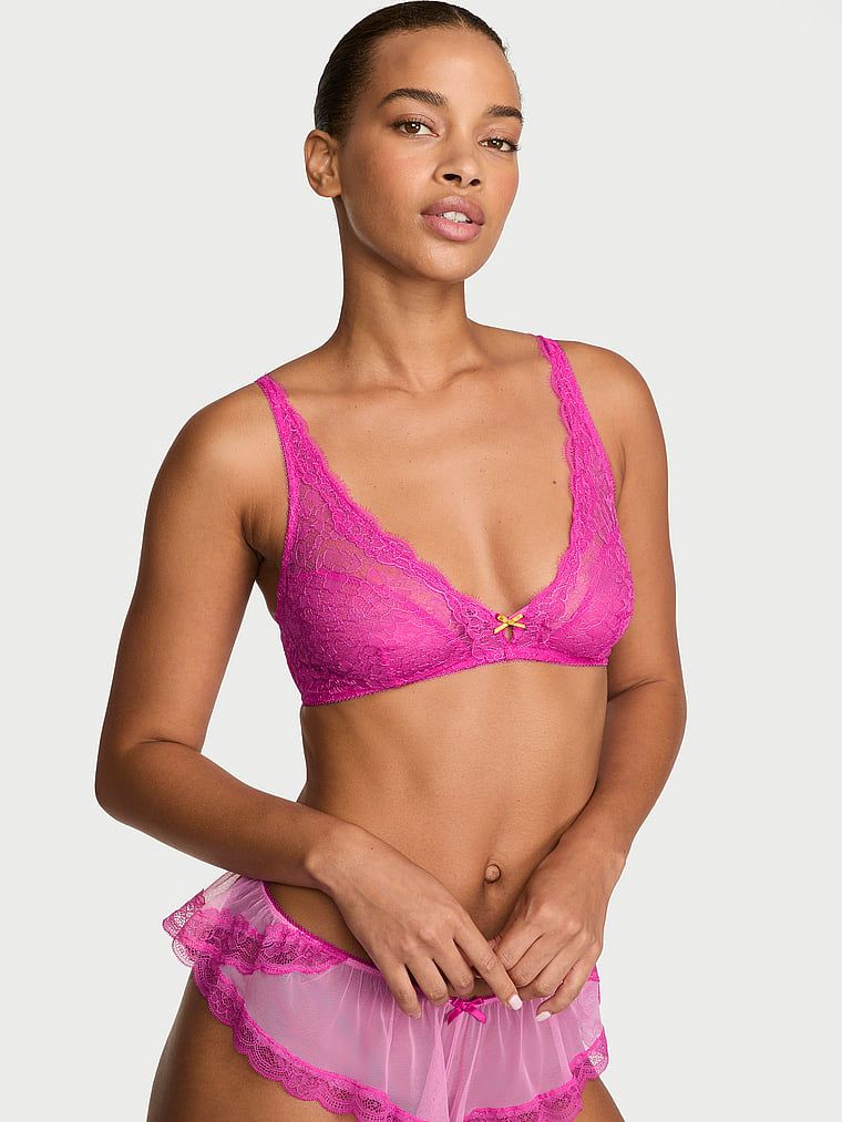 Victoria's Secret Biustonosz braletka koronkowy bez fiszbin Tease