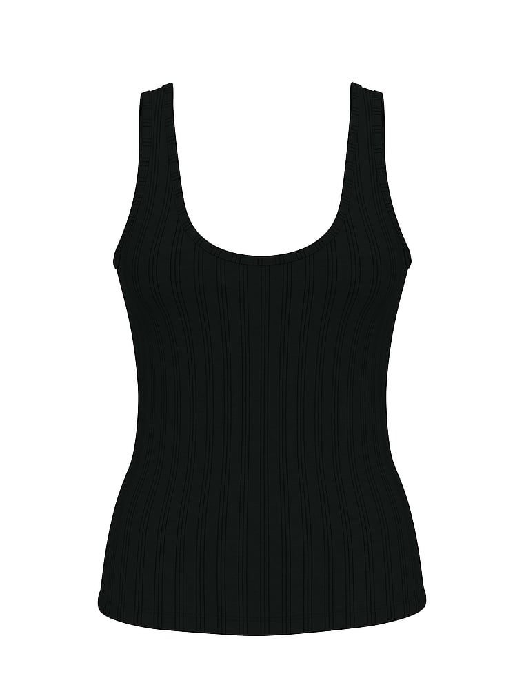 Top z modalu na ramiączkach Ultra-Fine. Produkt ma kolor czarny i pochodzi z kolekcji Body by Victoria. 