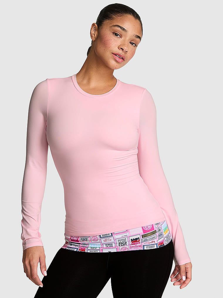 Koszulka z długim rękawem PINK Base Stretch™